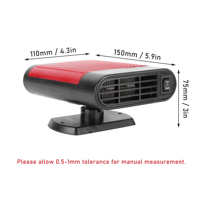 24V Auto Car Heater Portable Cooling Heating Fan Winter Windshield