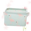 LABRIMP Flamingo Fabric Storage Bins with Handles Foldable Organizer for