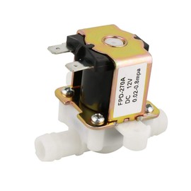 DC12V Electric Solenoid Valve, OD12mm Plastic Electromagnetic Valve N/C Normally Closed Water Inlet Flow Switch, Wear-Resistant and High Temperature Resistance