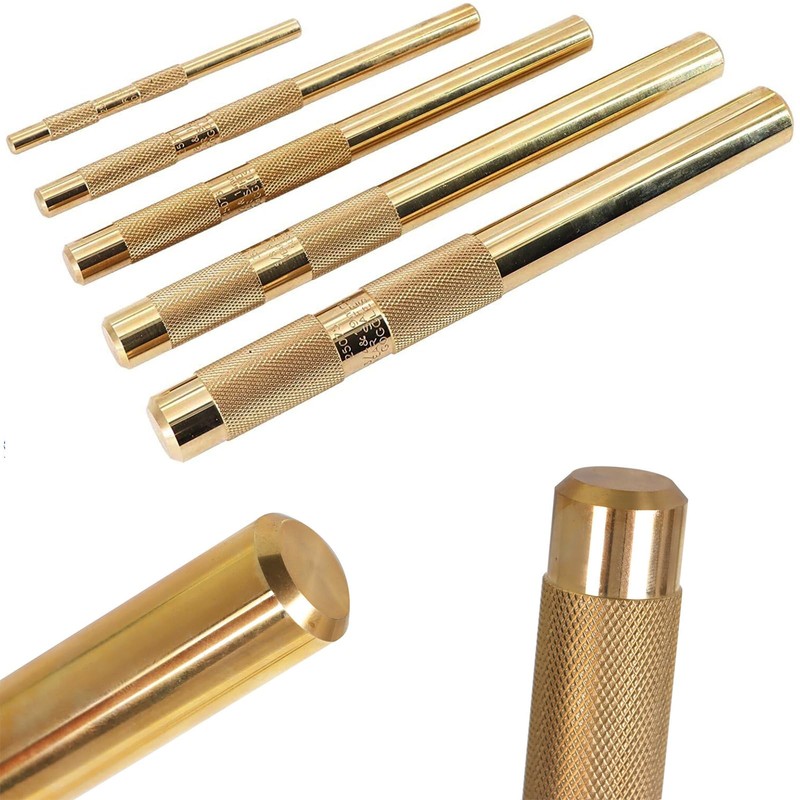 Brass Punch Set,5 Piece Brass Drift Pin Punch Set,Tools 67003