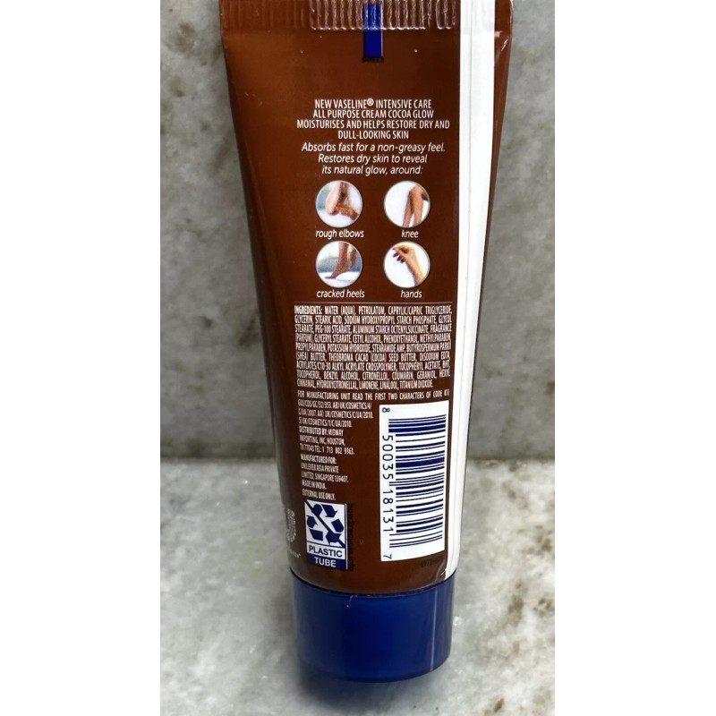 Vaseline Intensive Care All Purpose Cream Cocoa Glow 1.41oz 40g