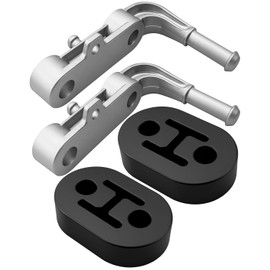 TIKSCIENCE Rear Exhaust Bracket Muffler Support Assembly Left & Right Fit for Ram 1500 5.7L 6.2L 2019-2024 Replace 68275662AB 68395841AA, Muffler Exhaust Bracket Set with 2Pcs Rubber Isolator Hanger