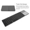 Round Key Bluetooth Foldable Keyboard with Touchpad Universal 140mAh Wireless
