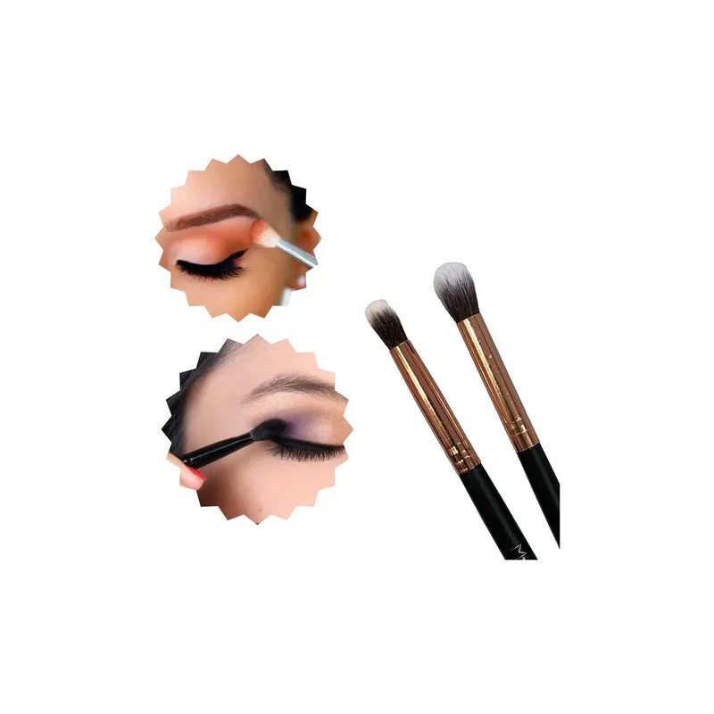 Brochas Para Maquillaje Ojos Difuminar Rose Gold Mix Girl