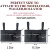 Wheelchair Side Organizer Storage Bag with Cup Holder and Reflective