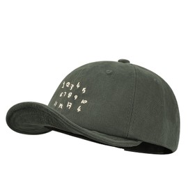 Clakllie Trendy Sun Hat Plain Tone Umpire Cap Flat Bill Baseball Cap Short Brim Hat for Men Camping Hat,Gray