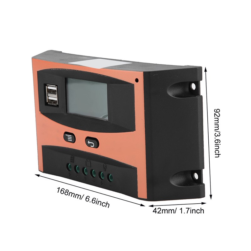 12V/24V MPPT Solar Panel Regulator LCD Screen Auto Battery Controller