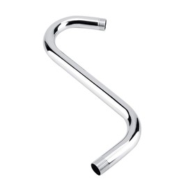 Oumefar Shower Arm Shower Head Arm Gooseneck Curved S Shape Durable 8 Inch 201 Stainless Steel for Shower Heads, Fixed Bathroom Accessories
