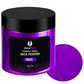 Indigo Purple Mica Powder for Epoxy Resin 56g / 2oz. Jar - TECHAROOZ 2 Tone Resin Dye Color Pigment Powder for Lip Gloss, Nails, Colorant for Slime Bath Bombs Soap Making & Polymer Clay