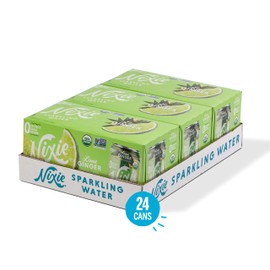 Nixie Sparkling Water, Lime Ginger | 12 fl oz cans, 24 pack | Organic, Vegan, Non-GMO, Gluten Free, 0 Calories, 0 Sugar, 0 Sodium
