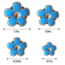 Osilly 8PCS Car Daisy Flower Air Vent Clip, Cute Auto Outlet Air Conditioning Clip, Sweet Girly Vehicle Fresheners Gift for Women Girls, Car Interior Decor Universal Fit（Blue）