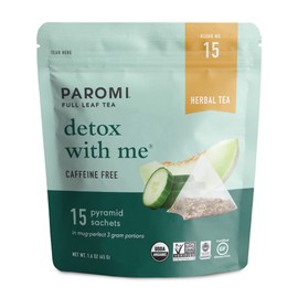 Paromi Detox with Me Rooibos, Organic Herbal Tea, Resealable Pouch, 15 Count