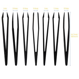 7pcs Precision Anti-static Tweezers, Marrywindix Plastic Tweezers for Electronics Jewelry-making Repairing