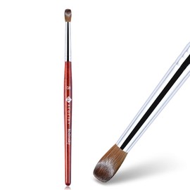 Pincel Acrílico para Uñas 100% Kolinsky Pinceles Acrílicos Profesionales para Uñas con Mango de Madera Pinceles Ovalados Redondos de Pelo de Marta para el Salón de Manicura en Casa #8