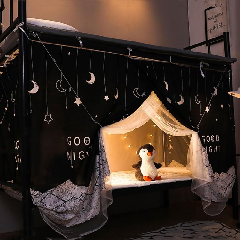ITODA Students Bunk Bed Curtain Bottom Canopy Bed Curtains Dustproof