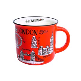Generic London Elegance Retro Coffee/Tea Cup Souvenir Iconic Cityscape Design Home Kitchen Office, Decorative Gift Box - UK England London Souvenir, NWHR0092