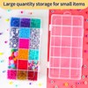 IOOLEEM 18 Grids Adjustable Dividers Plastic Bead Organizer Box, Organizer