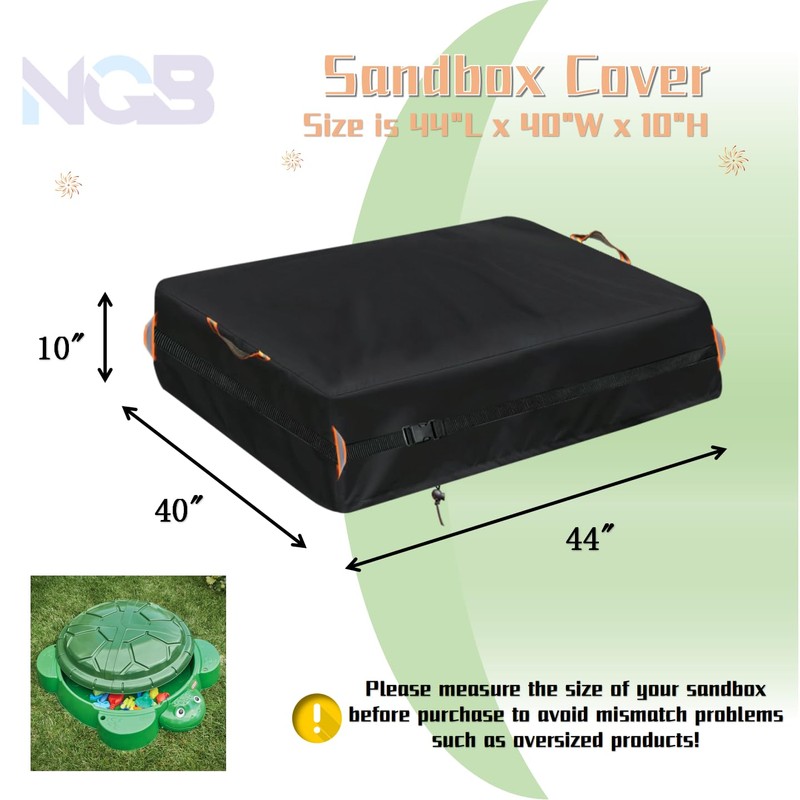 Outdoor Sandbox Cover, Square Kids Sand Box Covers Waterproof and