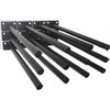 12 Pcs 10" Black Solid Steel Floating Shelf Bracket Blind