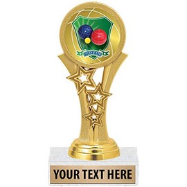 Crown Awards Bocce Ball Trophies, 5 1/2" Starbeam Bocce Ball Trophy, Engraving Included