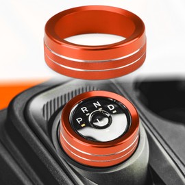 Auovo Drive Mode Gear Shift Knob Cover Compatible with Ford Maverick Accessories 2022 2023 2024 Aluminum Alloy Gear Shift Switch Button Ring Trim (Drive Mode Knob Cover-1 Piece, Red-Orange)