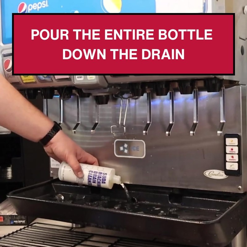 Apter Industries Soda Machine Drain Cleaner - Safe & Non-Corrosive