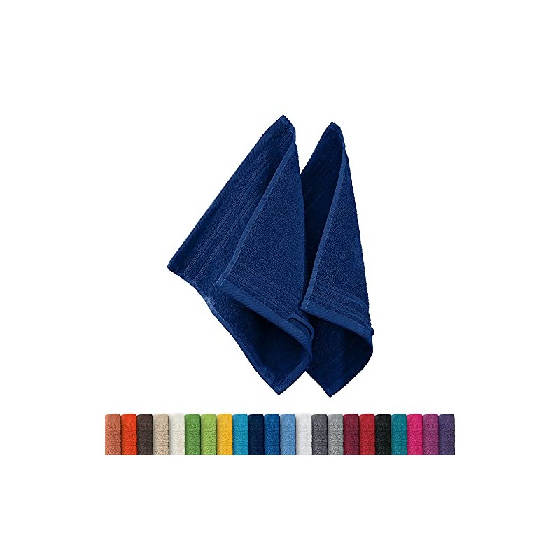 Erwin Müller Heidelberg Flannel Pack of 2, 100% Cotton, Navy,
