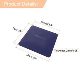 HARFINGTON Vinyl Squeegee, Vinyl Wrap Decal Squeegee Tool, 4-Inch Car Vinyl Film Scraper Plastic Squeegee for Car Wrap, Sign Making, Window, Blue, Trapezoidal