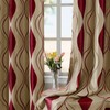 HOMEIDEAS Wave Room Darkening Curtains 52 X 84 Inch Length