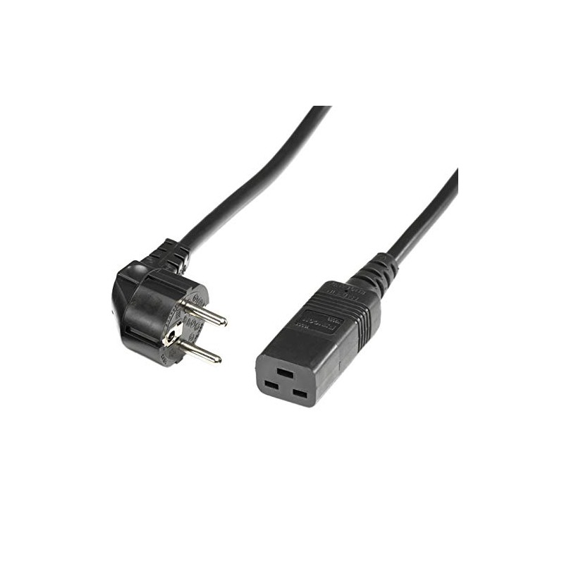 ROLINE Power cable earthing contact IEC320-C19 16A, black, 3.0 m