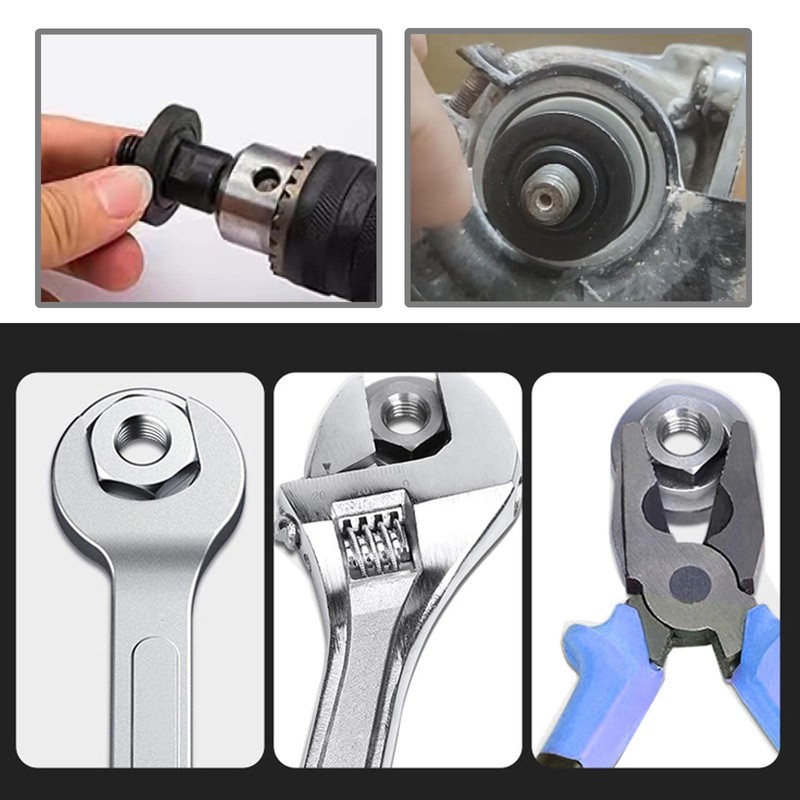 eMagTech 2 Sets Flange Nuts M10 Thread Hex Flanged Locknut