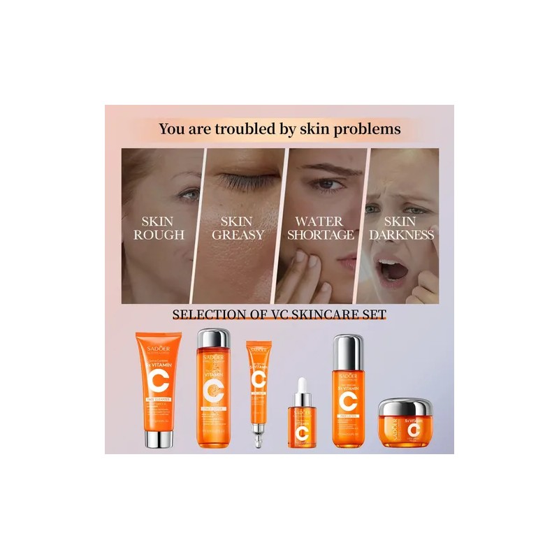 Skincare Set Uztuzt Hydrating W Vitamin C Niacinamide 6-p
