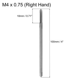QUARKZMAN Metric Tap M4 x 0.75 H2 100mm Extra Long Straight Flute Threading Tool for Threading and Repairing