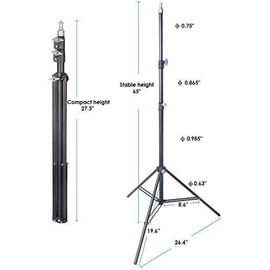 7 Foot Tripod Aluminum Compact Photography Light Stand with 1/4" Thread  with Reflectors, Soft Boxes, Lights, , Backgrounds (7Feet - 1Pack) - Color: 7Feet - 1Pack