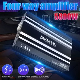 KUERL 5800W 4 Channel Car Truck Amplifier Stereo Audio Amp Speaker System Device J6H5