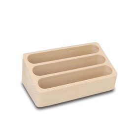 Leopacat Business Card Holder, High Stability Name Display Counter Stand Organizer Postcard Grids Horizontal Holders Storage Rack for Office Salon Tabletop Accessories Tier Slots Walnut Wood Holder