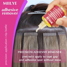 MIILYE Wig Glue Remover x 2 Bottles, Tape in Hair Extensions Remover |Solvent for Adhesive Residue, Lace Front Wig |Poly Hairpieces |Toupee |Cosmetic Hair Bonding Tape Removal