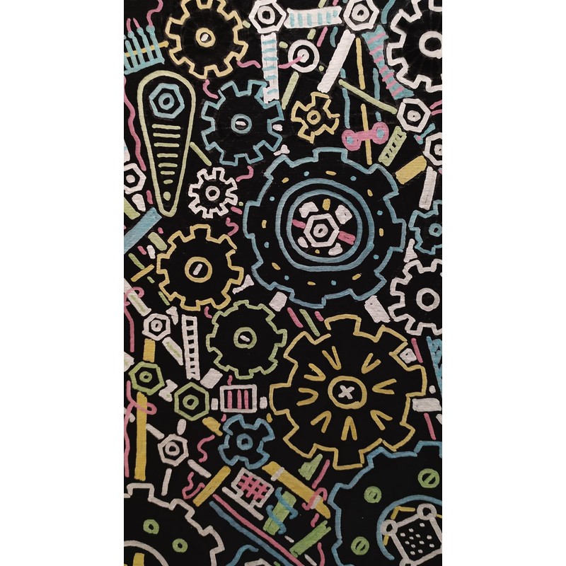 Box with 8 metallic felt pens, fine tip, different colours,