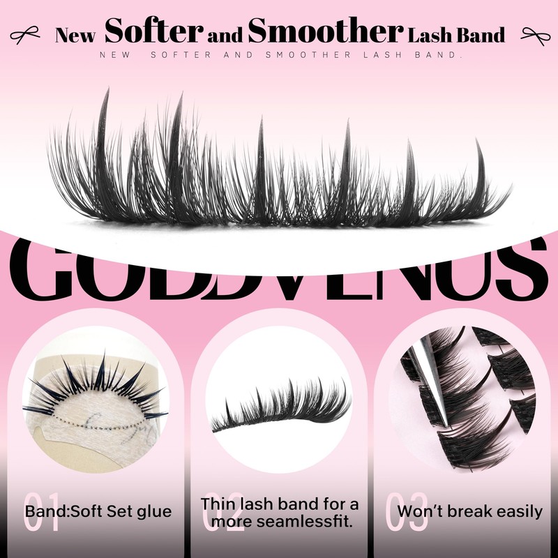 Pre-made Spikes Lash Clusters for DIY Cluster Eyelash Extensions