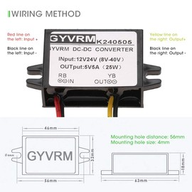 Hilitand GYVRM-K240505 DC/DC Converter Buck Converter 12V/24V to 5V 5A 25W