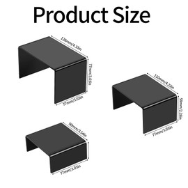 9 Pcs black Acrylic Display Risers, Jewelry Display Riser, Cupcakes Sweet Display Holder Stand, Retail Displays Bridge Showcase, for Figures, Buffets, Cupcakes, Jewellery Stands, 3 for Each Size