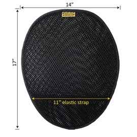 Skwoosh Motorcycle Circulator Pad for Long Ride Cool air Ventilation and Comfort with Non-Skid Bottom and Elastic Strap Attachment