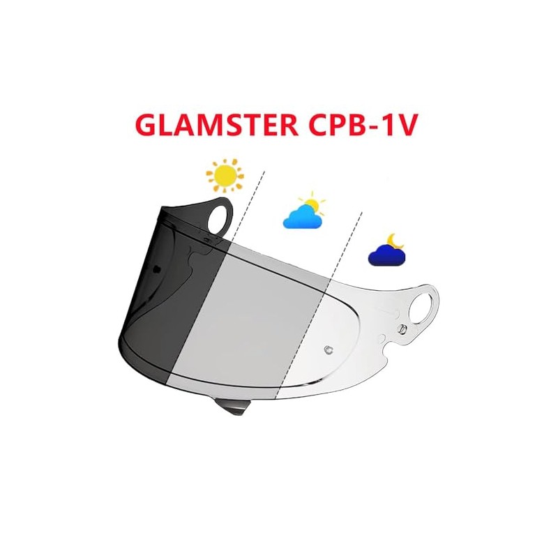 Moto Helmet Visor for Shoei Glamster CPB 1V, UV Protection,