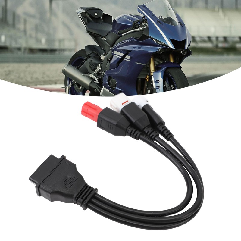 3 In 1 Motorcycle OBD Diagnostic Cable 16Pin to 3PIN