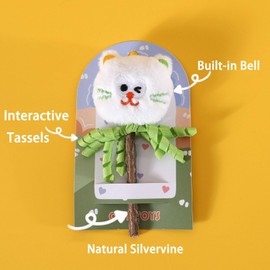 Pawdea Silvervine Chew Sticks for Indoor Cats, Catnip Toys for Indoor Cats, Kitten Chew Toys Teething Cat nip Toys for Indoor Cats Teething Toys for Kittens(Black)