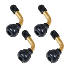 VYNZOR 4 pieces PVR70 tubeless valve tyre valve, 90 degree aluminium rim valve, lightweight car valve for motorcycle, car, bicycle, scooter with sealing ring
