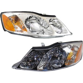KarParts360 For 2000 2001 2002 2003 2004 Toyota AVALON Head Light Assembly Pair Driver and Passenger Side w/Bulbs Replaces TO2502132 TO2503132