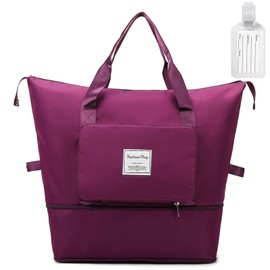 flintronic Large Travel Bag, Foldable Sports Bag, Overnight Weekend Hand Luggage for Women, Waterproof Handbag for Sports & Travel