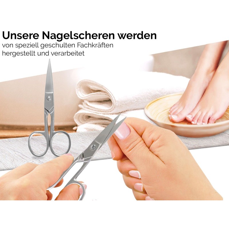 Straight Toe Nail Scissors Stainless Steel Solingen Nail Scissors 9.5 cm