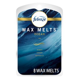 Febreze - Recambio de ambientador derretido para quitar olores, océano, 8 unidades